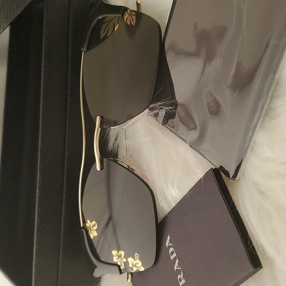 Prada Gold Flower Sunglasses - Picture 5 of 9